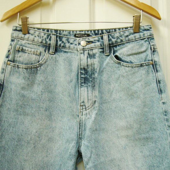 New Nasty Gal Acid Wash Mom Jeans - Picture 2 of 6